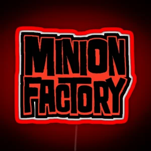 MINION FACTORY LOGO Bandw RGB Neon Sign