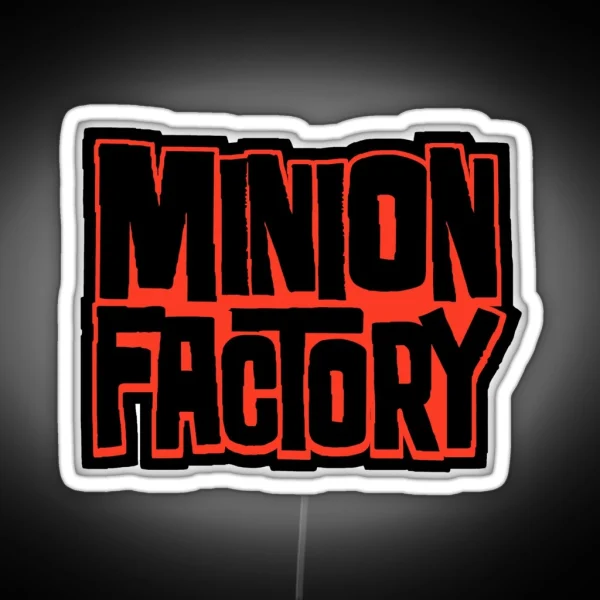 MINION FACTORY LOGO Bandw RGB Neon Sign