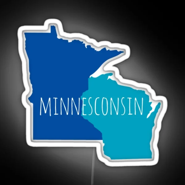 Minnesconsin Merchandise For MN WI Lovers RGB Neon Sign