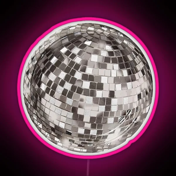 Mirror Ball Disco Ball Led Or Print RGB Neon Sign