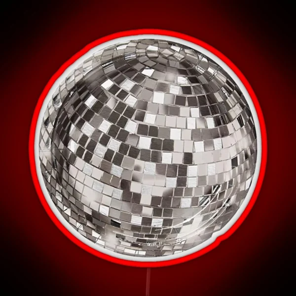 Mirror Ball Disco Ball Led Or Print RGB Neon Sign