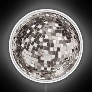 Mirror Ball Disco Ball Led Or Print RGB Neon Sign