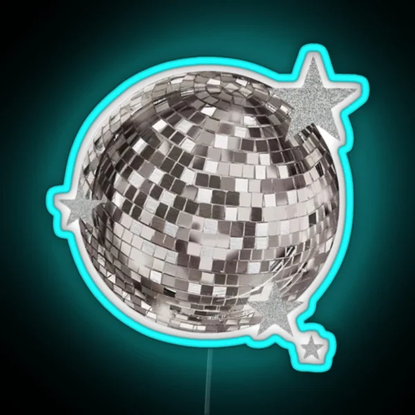 Mirror Ball Stars Taylor RGB Neon Sign