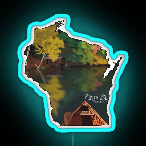 Mirror Lake State Park RGB Neon Sign