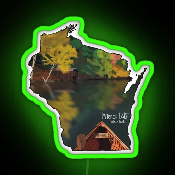 Mirror Lake State Park RGB Neon Sign