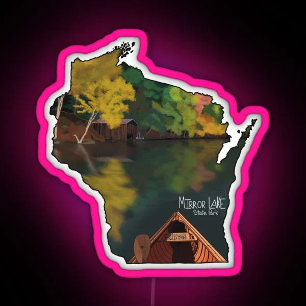 Mirror Lake State Park RGB Neon Sign