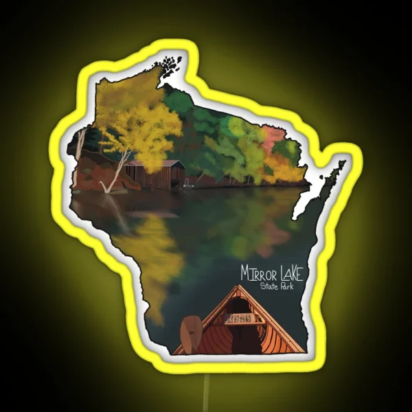 Mirror Lake State Park RGB Neon Sign