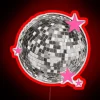 Add retro disco glamour with vibrant pink mirror ball LED light