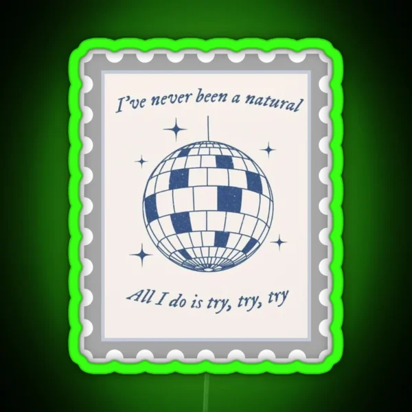 Mirrorball Postcard RGB Neon Sign