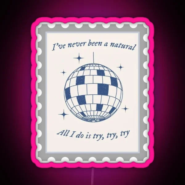 Mirrorball Postcard RGB Neon Sign