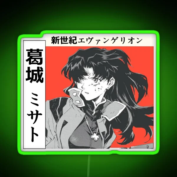 Misato Katsuragi RGB Neon Sign