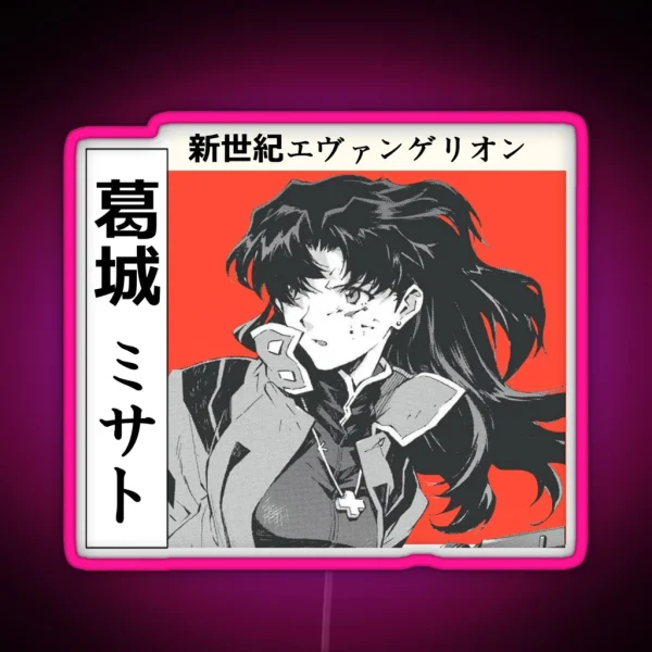 Misato Katsuragi RGB Neon Sign