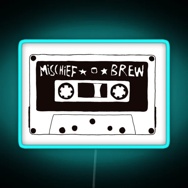 Mischief Brew Cassette Tape RGB Neon Sign