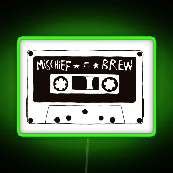 Mischief Brew Cassette Tape RGB Neon Sign