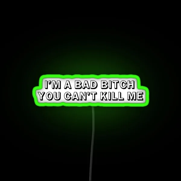 MISS KEISHA I M A BAD BITCH RGB Neon Sign