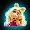 Miss Piggy Muppet Classic Neon Sign with Colorful Rainbow Accents