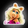 Exclusive Miss Piggy Muppet inspired RGB neon bedroom wall decoration