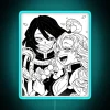 Vibrant Mitsuri and Obanai Neon Sign for Demon Slayer Fans Decor