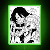 RGB Neon Sign Featuring Anime Characters Mitsuri and Obanai