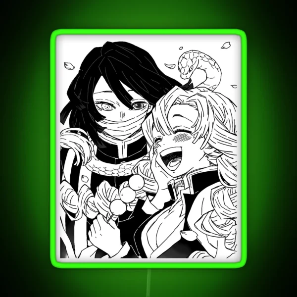 Mitsuri And Obanai RGB Neon Sign