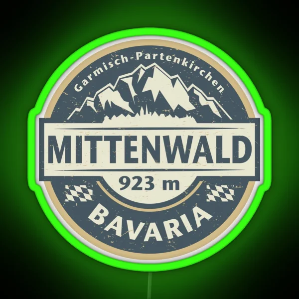 Mittenwald Bavaria Germany RGB Neon Sign