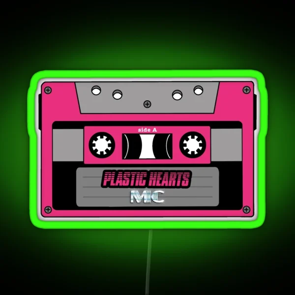Mixtape Album Plastic Hearts Miley Cyrus RGB Neon Sign