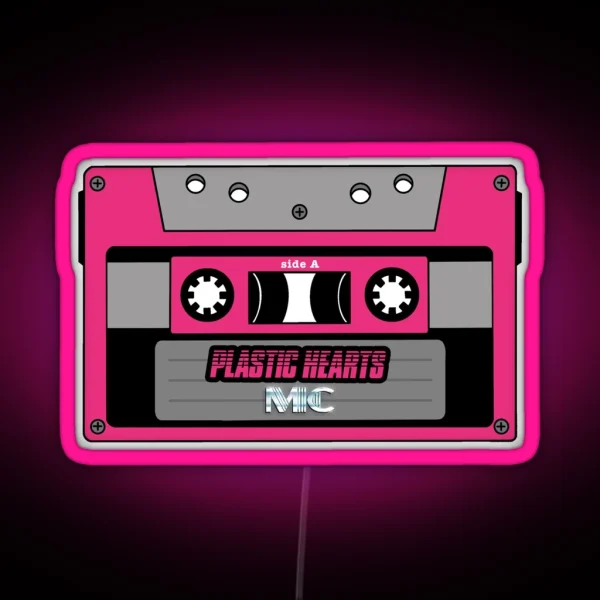 Mixtape Album Plastic Hearts Miley Cyrus RGB Neon Sign