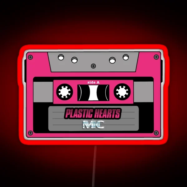 Mixtape Album Plastic Hearts Miley Cyrus RGB Neon Sign