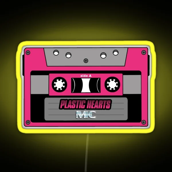 Mixtape Album Plastic Hearts Miley Cyrus RGB Neon Sign