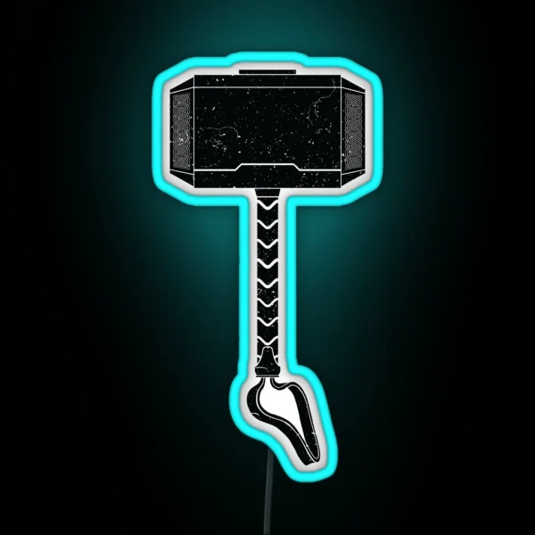 MJOLNIR HAMMER OF THE GODS RGB Neon Sign