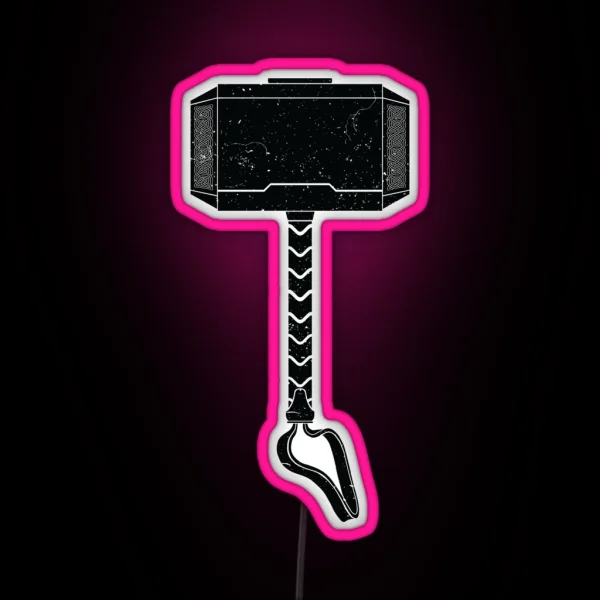 MJOLNIR HAMMER OF THE GODS RGB Neon Sign