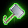 Modern Nordic inspired Mjolnir Thor's hammer neon wall art decoration