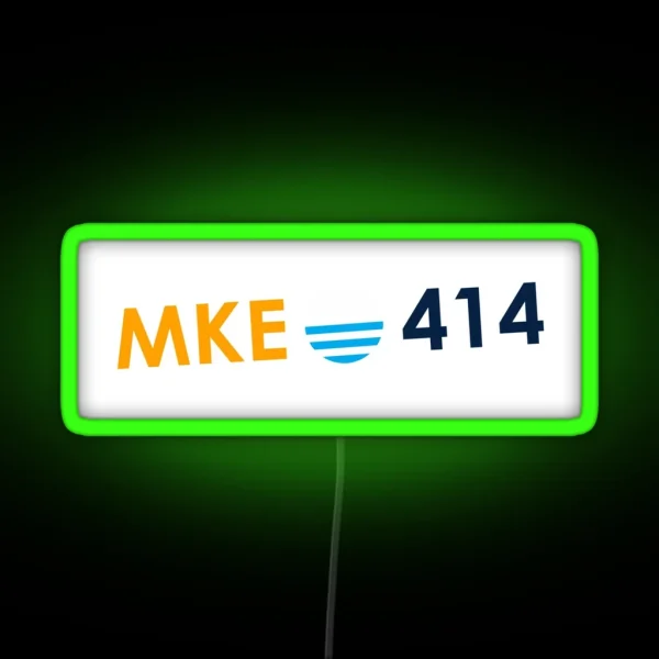 MKE 414 Flag Milwaukee WI RGB Neon Sign
