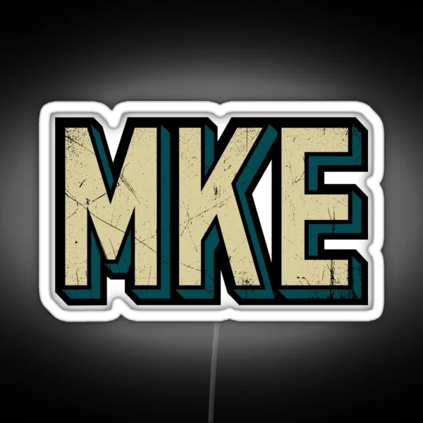 MKE Block Abv 3 RGB Neon Sign