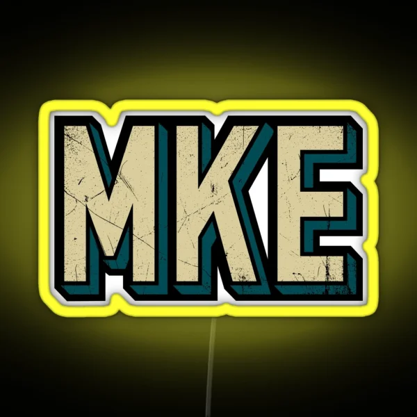 MKE Block Abv 3 RGB Neon Sign