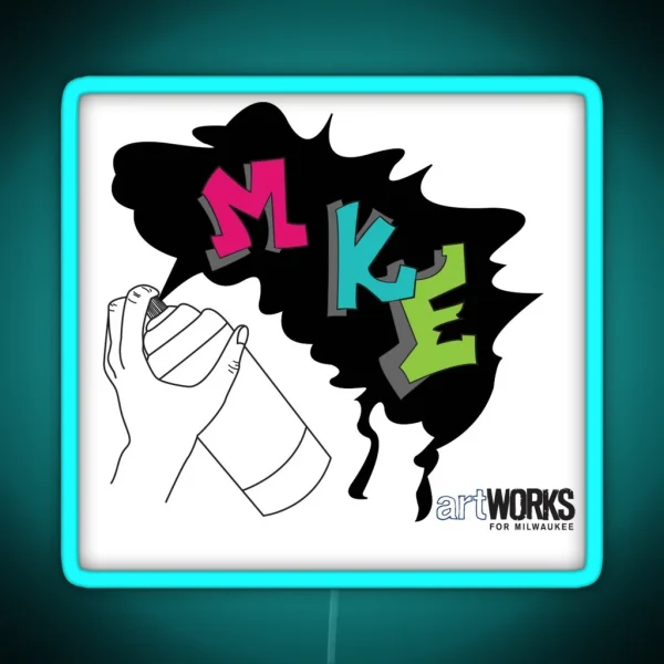 MKE Graffiti Design RGB Neon Sign