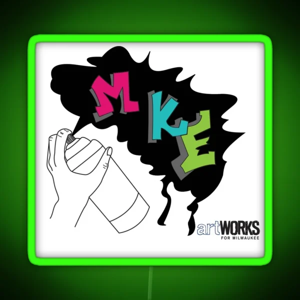 MKE Graffiti Design RGB Neon Sign