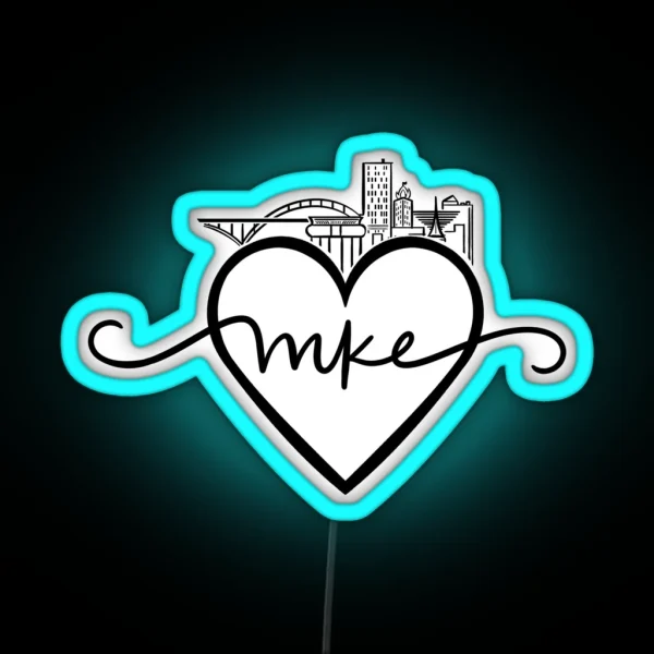 Mke Heart RGB Neon Sign