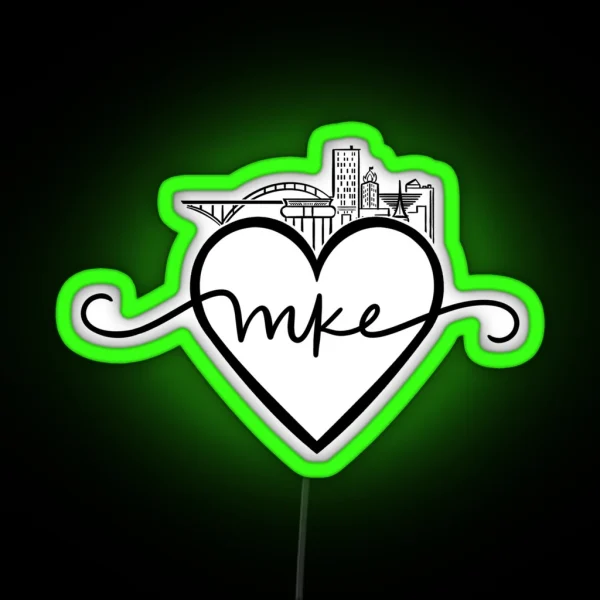 Mke Heart RGB Neon Sign