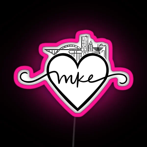 Mke Heart RGB Neon Sign