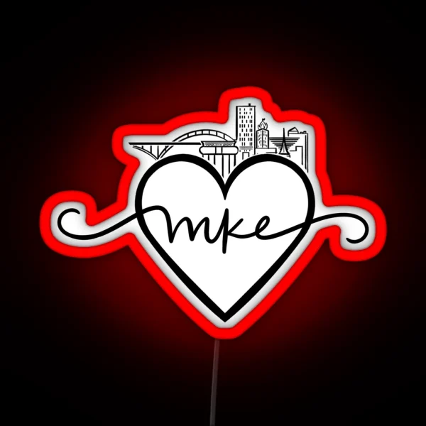 Mke Heart RGB Neon Sign