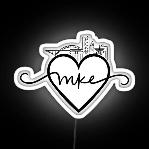 Mke Heart RGB Neon Sign
