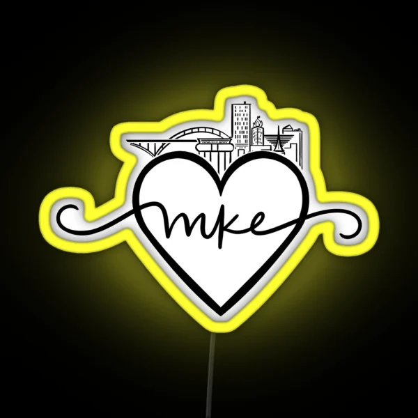 Mke Heart RGB Neon Sign