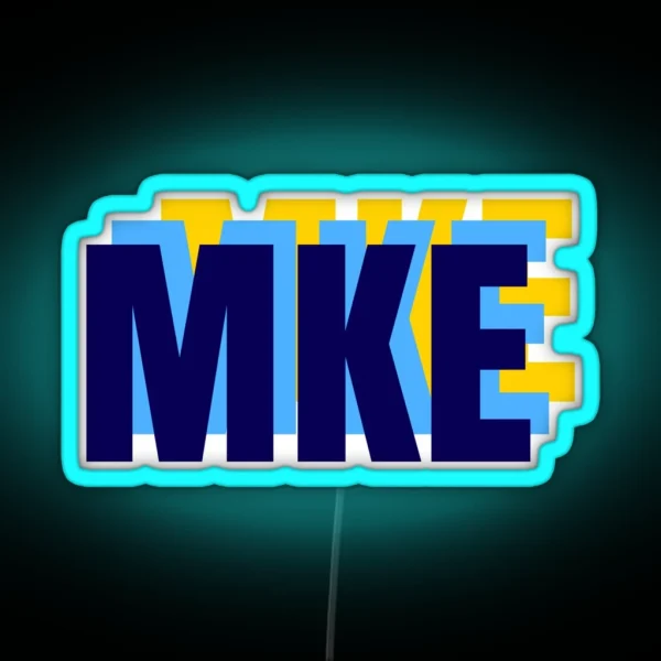 MKE Milwaukee Logo RGB Neon Sign
