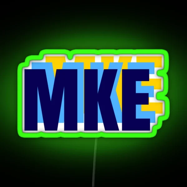 MKE Milwaukee Logo RGB Neon Sign