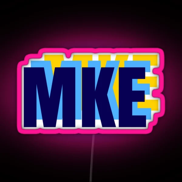 MKE Milwaukee Logo RGB Neon Sign