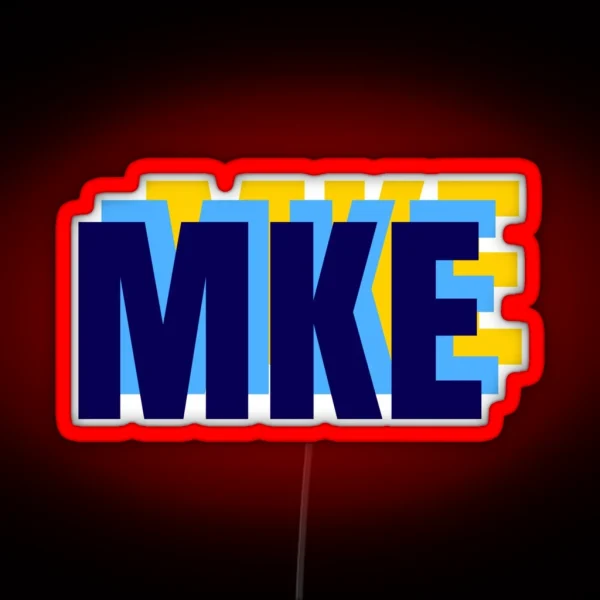 MKE Milwaukee Logo RGB Neon Sign