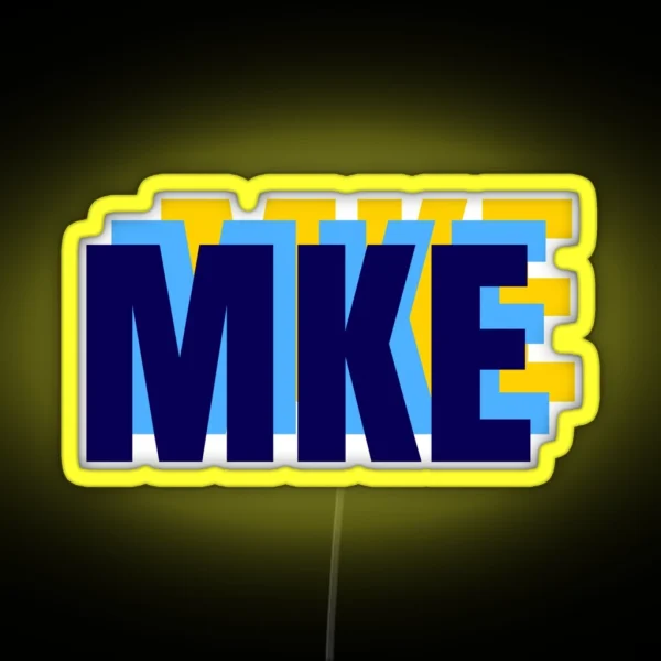 MKE Milwaukee Logo RGB Neon Sign