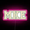 Vibrant Milwaukee University font design RGB LED sign display artwork