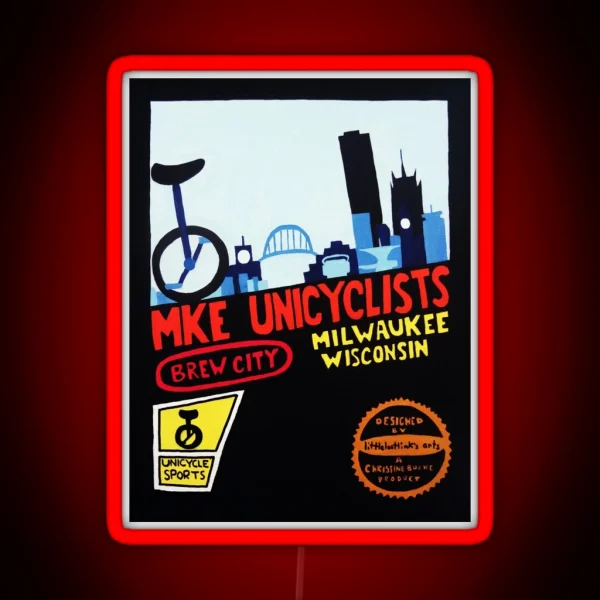 MKE Unicyclists RGB Neon Sign